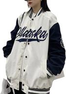 oversized varsity jackets boyfriend baseball women's clothing logo