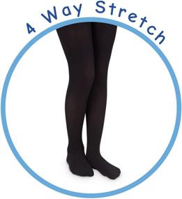 img 2 attached to Jefferies Socks Girls Smooth Tights: Stylish & Comfortable Girls' Clothing