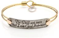 📿 inspirational friendship bible verse bracelets - vintage brass bangle jewelry for the brave logo
