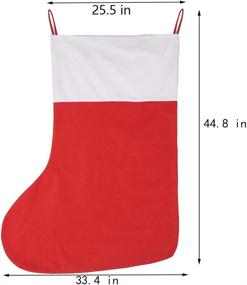 img 3 attached to 🧦 CCINEE 44.98" Jumbo Stocking: Festive Red and White Xmas Hanging Stocking for Party Decor