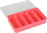📦 mary 5 compartment plastic bead storage box - 5 total storage spaces - pink organizer for large, small, mini, & tiny beads - snap case for jewelry, crafts & accessories - plastic bead storage box logo
