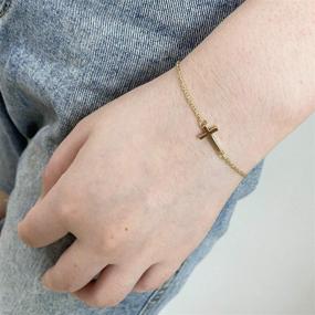 img 1 attached to Stylish Faith Cross Bracelet: A Thoughtful Religious Gift for Your Best Friend