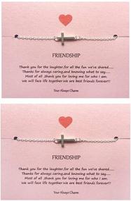 img 4 attached to Stylish Faith Cross Bracelet: A Thoughtful Religious Gift for Your Best Friend