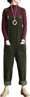 tanming corduroy adjustable jumpsuits pants (brown m) - women's stylish clothing in jumpsuits, rompers & overalls logo