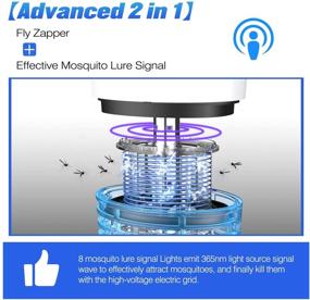 img 2 attached to 3-in-1 Bug Zapper, Insect Fly Traps & LED Camping Lantern: Waterproof, 🦟 USB/Solar-Rechargeable, 9-H Battery Life - Perfect Mosquito Zappers for Home, Kitchen, Patio, Backyard, Camping
