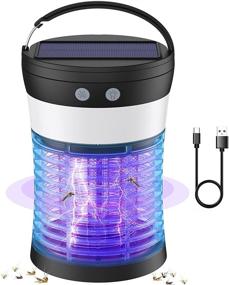 img 4 attached to 3-in-1 Bug Zapper, Insect Fly Traps & LED Camping Lantern: Waterproof, 🦟 USB/Solar-Rechargeable, 9-H Battery Life - Perfect Mosquito Zappers for Home, Kitchen, Patio, Backyard, Camping