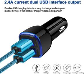 img 1 attached to 🔌 Dual Car Charger Adapter and USB C Wall Charger Set with 6FT Android Type C Cable - Fast Charging for Samsung Galaxy A32/S21/S21 Ultra/S21 Plus/S20 FE and More