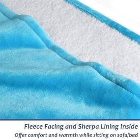 img 1 attached to 🧥 Soft and Cozy Sherpa Hoodie Blanket for Teens, Boys, Girls, Youth, Kids (Ages 7-15), Oversized, Reversible, with Hood and Large Pocket – Light Blue, One Size