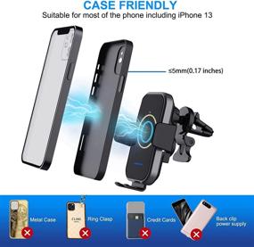 img 1 attached to 📱 [Enhanced Version] LOASCOTY 15W Qi Fast Charging Wireless Car Charger Phone Holder | Auto Clamping Mount for Air Vent, Windshield, Dashboard | Compatible with iPhone 13~11 Series, Samsung, LG