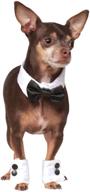 🐾 enhance your pet's style with the rubies bowtie and cuff set pet accessories логотип