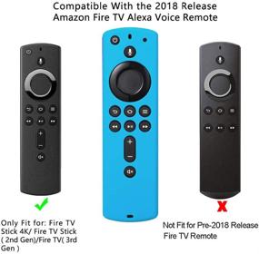 img 2 attached to 📺 Защитный силиконовый чехол для Fire TV Stick 4K/Cube/3-го поколения/Fire TV - 3 штуки - Синий/Зеленый/Темно-синий - Совместим с новым пультом Alexa второго поколения".