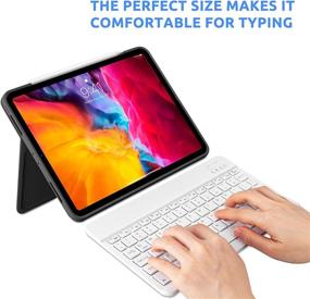 img 1 attached to 📱 Samsung Galaxy Tab A 10.1/8.4/8.0 Inch Tablet Keyboard | Wireless Bluetooth Keyboard, White