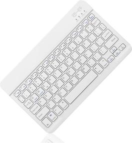 img 4 attached to 📱 Samsung Galaxy Tab A 10.1/8.4/8.0 Inch Tablet Keyboard | Wireless Bluetooth Keyboard, White