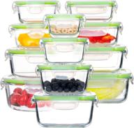 🍱 airtight glass food storage containers with lids – 24 piece set for leak-proof meal prep and lunch logo