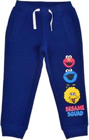 img 1 attached to 👦 Sesame Street Boy's 2-Piece Drawstring Athletic Jogger Pants Set: Comfortable and Stylish Active Wear for Boys