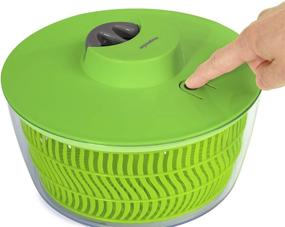 img 3 attached to Progressive Prep Solutions 4 Quart Green Salad Spinner with Pull Cord - Optimal for SEO