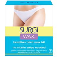 эффективное удаление волос: набор surgi-wax brazilian hard wax 4oz с маслом для предварительной эпиляции логотип