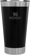 stanley 16oz stainless steel beer mug with built-in bottle opener - classic stay chill vacuum insulated pint glass tumbler, double wall rugged metal drinking glass, dishwasher safe insulated cup логотип