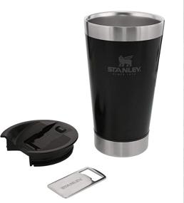 img 1 attached to Stanley 16oz Stainless Steel Beer Mug with Built-in Bottle Opener - Classic Stay Chill Vacuum Insulated Pint Glass Tumbler, Double Wall Rugged Metal Drinking Glass, Dishwasher Safe Insulated Cup