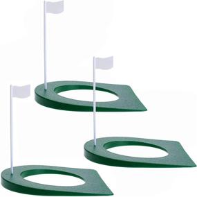 img 4 attached to 🏌️ Golf Putting Cup and Flag - All-Direction Surface Regulation Practice Hole for Men, Women, Kids - Indoor/Outdoor Home, Office, Backyard Golfing