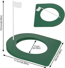 img 2 attached to 🏌️ Golf Putting Cup and Flag - All-Direction Surface Regulation Practice Hole for Men, Women, Kids - Indoor/Outdoor Home, Office, Backyard Golfing