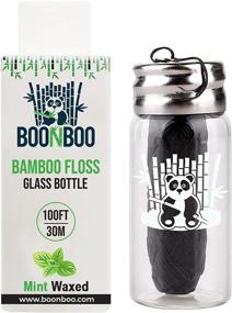 img 4 attached to 100FT/30M Bamboo Woven Fiber Dental Floss with Mint Flavor in a Glass Bottle & Cutting Lid - Biodegradable & Sustainable Boonboo Floss