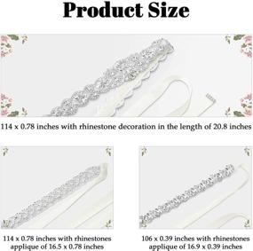 img 2 attached to 💎 Sparkling Rhinestone Bridal Sash Belts - Shine on Your Wedding Day with Crystal Wedding Belts and Diamond Ribbon Dress Belts!