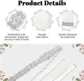 img 3 attached to 💎 Sparkling Rhinestone Bridal Sash Belts - Shine on Your Wedding Day with Crystal Wedding Belts and Diamond Ribbon Dress Belts!