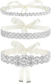 img 4 attached to 💎 Sparkling Rhinestone Bridal Sash Belts - Shine on Your Wedding Day with Crystal Wedding Belts and Diamond Ribbon Dress Belts!