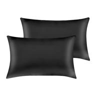 🖤 premium pro goleem satin toddler pillowcase 2 pack - soft travel pillow case cover - silky small pillow cases - toddler pillow case, 13x18 inch - elegant black logo