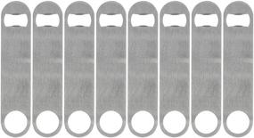 img 2 attached to 🍻 KISEER Set of 8 Heavy Duty Stainless Steel Flat Bottle Openers for Kitchen, Bar or Restaurant - Ideal for Beer Bottles