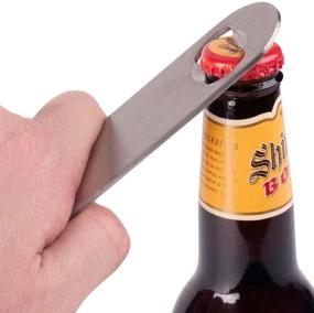 img 1 attached to 🍻 KISEER Set of 8 Heavy Duty Stainless Steel Flat Bottle Openers for Kitchen, Bar or Restaurant - Ideal for Beer Bottles