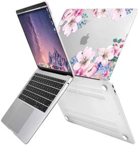 img 2 attached to 🌸 MOSISO MacBook Air 13 inch Case 2020-2018: Prunus Flower Hard Shell, Keyboard Cover, Screen Protector - Transparent