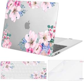 img 4 attached to 🌸 MOSISO MacBook Air 13 inch Case 2020-2018: Prunus Flower Hard Shell, Keyboard Cover, Screen Protector - Transparent