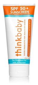 img 4 attached to Thinkbaby Baby Sunscreen: Natural, Safe, Water Resistant SPF 50+ Sunblock (6 oz)