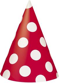 img 2 attached to 🎩 8 Piece Red Polka Dot Party Hats