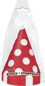 img 1 attached to 🎩 8 Piece Red Polka Dot Party Hats