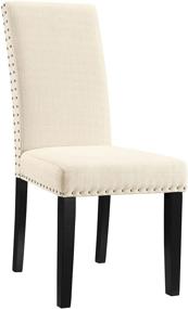 img 4 attached to 🪑 Modway Parcel Beige Fabric Parsons Dining Side Chair with Upholstery