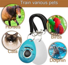 img 1 attached to 🐾 Pet Training Clicker with Wrist Strap for Dogs, Cats, Horses, Birds, Dolphins, and Puppies - Set of 2