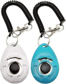 img 4 attached to 🐾 Pet Training Clicker with Wrist Strap for Dogs, Cats, Horses, Birds, Dolphins, and Puppies - Set of 2