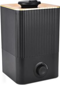 img 4 attached to 🌬️ 5.5L Cool Mist Humidifier - Ultrasonic Air Humidifiers for Bedroom, Large Room, and Office - Stepless Adjustment & Auto Shut Off - Up to 48H Long Lasting - Plant Humidifier for Indoor Whole Home - Black