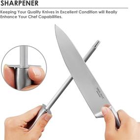 img 1 attached to 🔪 Premium 14-Piece Knife Set: High Carbon Stainless Steel, Super Sharp Blades, Acrylic Stand, and Steak Knives included