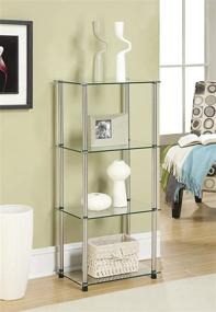 img 3 attached to 🗄️ Convenience Concepts Designs2Go Classic Glass 4 Tier Tower: Stylish and Durable Glass Shelving for Organizing and Displaying