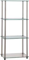 🗄️ convenience concepts designs2go classic glass 4 tier tower: stylish and durable glass shelving for organizing and displaying логотип