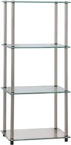 img 4 attached to 🗄️ Convenience Concepts Designs2Go Classic Glass 4 Tier Tower: Stylish and Durable Glass Shelving for Organizing and Displaying