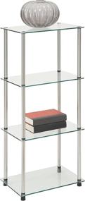 img 2 attached to 🗄️ Convenience Concepts Designs2Go Classic Glass 4 Tier Tower: Stylish and Durable Glass Shelving for Organizing and Displaying