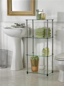 img 1 attached to 🗄️ Convenience Concepts Designs2Go Classic Glass 4 Tier Tower: Stylish and Durable Glass Shelving for Organizing and Displaying