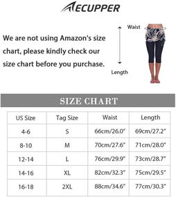 img 1 attached to 🩱 Women's High Waist Swim Leggings Capris - ECUPPER Stretch Boardshorts Swimsuit Bottoms