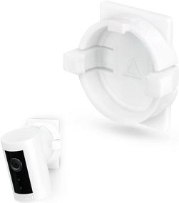 img 4 attached to 🔩 Effortless Installation: Screwless Wall Mount for Ring Indoor Cam, VHB Stick On - No Drilling, No Tools Needed, Strong Adhesive Mount, Easy, Mess-free (White), by Brainwavz