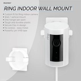 img 3 attached to 🔩 Effortless Installation: Screwless Wall Mount for Ring Indoor Cam, VHB Stick On - No Drilling, No Tools Needed, Strong Adhesive Mount, Easy, Mess-free (White), by Brainwavz